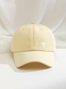 1 件心形印花棒球帽，透气可调节户外棒球帽，女士高尔夫太阳帽，男士时尚弧形帽檐太阳帽，男女通用 Y2K 太阳帽