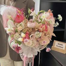 1 Pack Of 10 Sets Of New Butterfly Shaped Bouquet Packaging Paper DIY Flower Shop Packaging Bag Floral Packaging Material Butterfly Wings Creative Bouquet Packaging - Pink - View 4