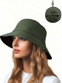 1 chiếc mũ câu cá/mũ chống thấm nước có quai đeo cằm, nhanh khô, có thể gập lại, chống nắng UPF 50+, dùng khi đi bộ đường dài, câu cá, đi biển, đi săn, vành rộng thoáng khí cho mùa hè - Nhiều màu - Xem 11