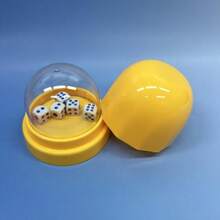1pc Gambling Cheating-Proof Dice Cup With Transparent Cover, Entertainment Gaming Dice Cup