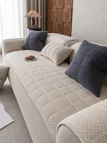 1件现代简约风格纯色沙发垫亲肤布艺加厚沙发套四季通用防滑防宠物防脏沙发罩适用于客厅卧室房间装饰高级感居家沙发套沙发罩客厅装饰