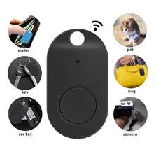 1pc Oval-Shaped Anti-Lost Finder, Key Locator With Bi-Directional Alarm, Smart Anti-Loss Device For Phone, Wallet, Compatible With IOS/Android, Button Battery Powered (CR2032, Replaceable), Suitable For Phone, Wallet, Luggage, Keys, Pets
