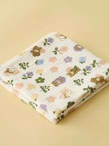 皱褶细布婴儿襁褓包，双层柔软新生儿医院接收毯，婴儿襁褓毯和浴巾