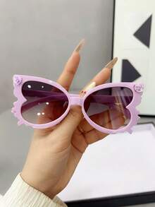 1pc Children's Plastic Frame Glasses, Suitable For Daily Use