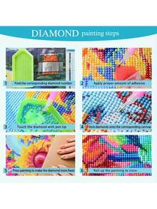 Bộ tranh đính kim cương 5D tùy chỉnh - Tranh ảnh cá nhân hóa, kim cương tròn và vuông, trang trí tường tự làm cho nhà, phòng ngủ, văn phòng | Món quà hoàn hảo cho Ngày Valentine, Ngày của Mẹ, Sinh nhật, người yêu thú cưng, các cặp đôi (Công cụ thiết kế miễn phí + Vận chuyển nhanh), Bản in chất lượng cao, Nghệ thuật đính kim cương - Nhiều màu - Xem 8