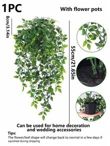 1 Stück künstliche Hängepflanze, Fake Hängepflanze, Topfpflanze, künstlicher Eukalyptus, Mandala Reben Topfpflanze, geeignet für Innen- und Außendekoration von Familiengärten, Hochzeiten, Partys, UV-beständige Begrünung, Fake Dekorationsblumen, Blätter, tropische Blätter, geeignet für Hochzeiten, Gärten, Höfe, Fensterboxen, Landhausdekoration, grüne Fake-Pflanzen, Valentinstag Party Dekoration, Valentinstag, Geschenke