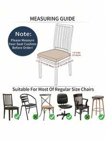 1/4/6pcs Chair Seat Covers, Stretch Dust-Proof And Waterproof, Suitable For Dining Room, Living Room, Bedroom Chairs - Dark Grey - View 3