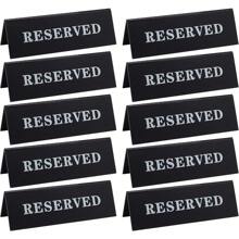 10 Pcs Black Reserved Table Signs 5.9x1.8 Inch Acrylic Reserved Table Signs Reserved Table Tent Sign Guest Reservation Table Seat Sign For Restaurant Wedding Seat Reservation
