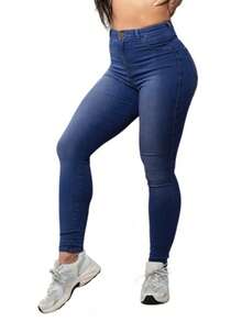 Jeans Vaqueros de Mezclilla para Mujer con Bolsillos y Cintura Alta: Estilo, Comodidad y Calidad Superior - Stone #15 - Ver 1