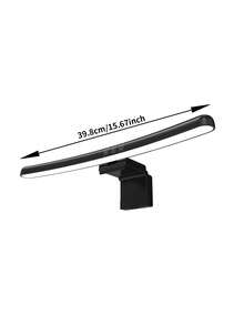 Adjustable Curved Monitor Lamp, Computer Desk Lamp, LED Screen Light Bar With Touch Control, Office Eye-Caring Screen Light - Black Curved Surface-39.8CM - View 3