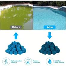 Home Times High Quality Blue Swimming Pool Filter Ball - High-Efficiency Sand Filter Medium, Used For Swimming Pools, Reuse And High-Efficiency Filtration Systems, Pool Filter Balls For Swimming Pool