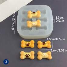 1pc Silicone Mold For DIY Projects Featuring 9 Holes For Cat Paws And 6/10 Holes For Bones,Small Moulds Suitable For Handmade Candles,Soaps,Wax,Clay,Aromatherapy Gypsum Epoxy Resin Jewelry Decoration,Home Decor Wedding Graduation Birthday Party Gift - Multicolor - View 8