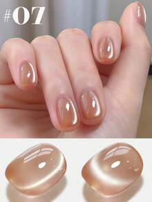 MISS SHAKA 10ml热销粉色绿蓝色猫眼胶指甲油冰透明裸粉色玻璃珠猫眼水晶胶流行美白美甲美甲沙龙专用美甲用品 - 彩色 - 查看 24