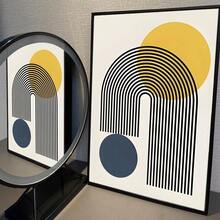 1 pieza / Set de 3 Pósteres de arte de pared Modernos Vintage Minimalistas Abstractos de Líneas Dibujadas en Papel Blanco, Decoración Retro para Sala, Bar, Cafetería, Arte de Lienzo sin Marco/Enmarcado para Sala de Juegos y Decoración del Hogar - Multicolor - Ver 19