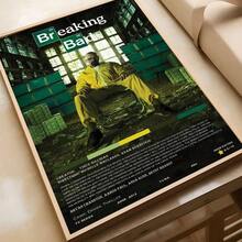 1 pieza Póster clásico de la serie de televisión Breaking Bad sobre el crimen, para decoración de pared en cafetería o bar, sin marco - Multicolor - Ver 23