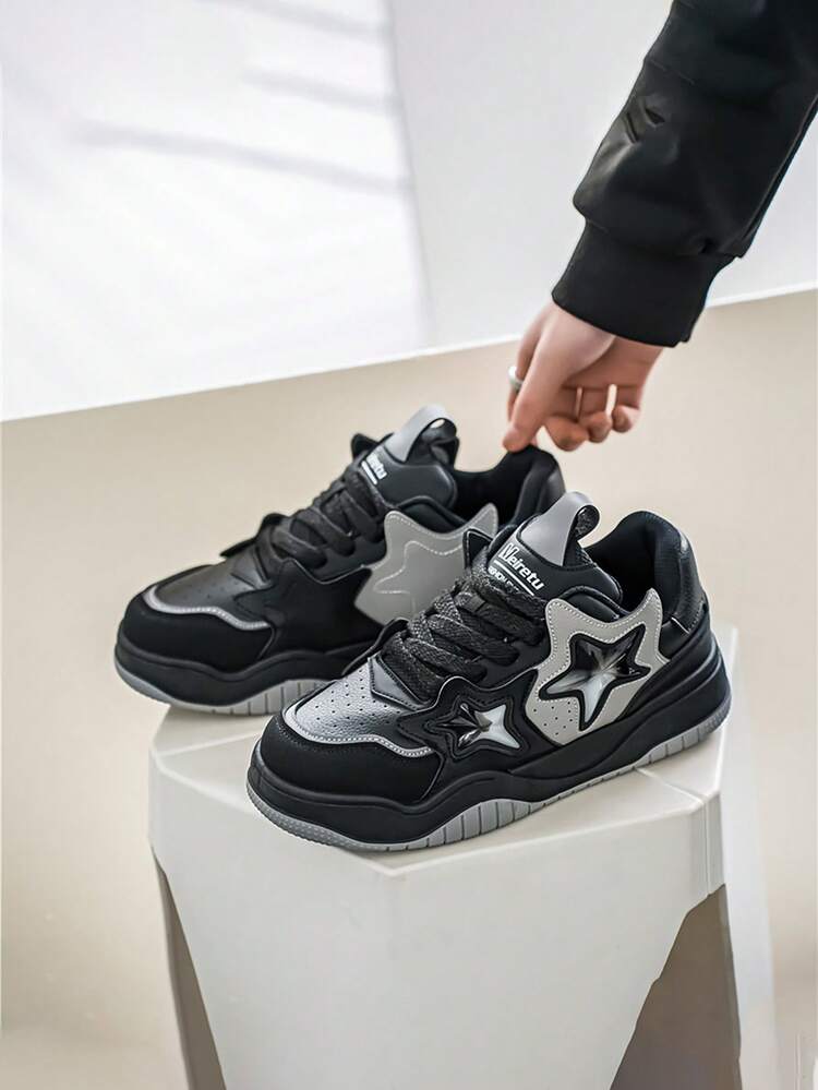 2024 New Men Sneakers Spring Autumn Vulcanized Shoes Fashion Thick Sole Men Running Shoes For Men Male Sport Shoes Tennis - Black - View 1