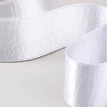 2 号双面闪光银丝带，手工 DIY 头饰，花卉礼品包装，丝带边缘压边