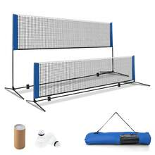Badminton Racket Set Backyard Adjustable Badminton Net Set-Black - Blue - View 7