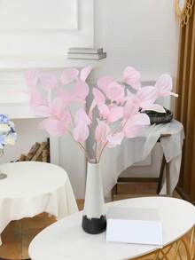 1 pieza de rama artificial con pequeñas hojas en forma de concha - Decoración interior y exterior para hogar, jardín, porche, boda, florero - Multicolor - Ver 7
