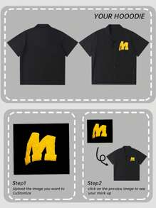 Tricou polo personalizat de vară pentru bărbați cu mânecă scurtă, cu imprimare foto și model - potrivit pentru Crăciun, Ziua Îndrăgostiților, aniversare și alte ocazii. Opțiunile de design personalizat includ stele, luni și alte imprimeuri, precum și uniforme de echipă corporative cu logo