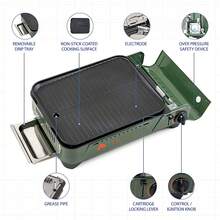 Outdoor Butane Griddle   With 15 X12 Cast Aluminum Griddle Compact - Light Weight And Easy To Use. - As pic as pic - View 3