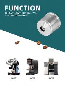 Stainless Steel Refillable Coffee Capsules Compatible With Illy X7/Illy Y3/Illy Y5 Coffee Machines Reusable Capsule Filter Pods Coffee Accessory - Multiple Sets - View 5