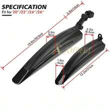 Salpicaderas Trasera Y Delantera Para Bicicleta Universal - Negro - Ver 2