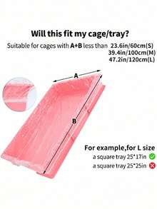 10/50pcs Disposable Transparent Plastic Liners For Small Pet Cages, Including Bunny Cages, Hamster Habitats And Potty Litter Boxes