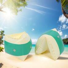 Swimming Arm Ring Inflatable Pool Float Sleeve PVC Arm Floaties Water Play Equipment Swim Arm Bands For - Blue - View 4