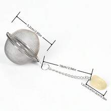 Infusor de té asimétrico de de ágata, infusor de té de acero inoxidable 304, infusor de té de malla de acero inoxidable de estilo asimétrico con cadena, para preparar té y sopa, de vuelta al colegio - Multicolor - Ver 6
