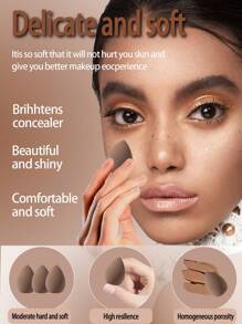 20pcs Blending Makeup Sponges, Reusable Makeup Puffs, Professional Makeup Tools, Beauty Tool Set, Multi-Color Beauty Sponges, Foundation Makeup Blending Beauty Sponges, Including 4pcs Makeup Sponges, 4pcs Triangle Powder Puffs