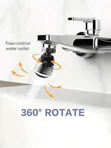 1/3pcs Rotatable Faucet Extender Measuring 5.7 Inches In Length And 1.37 Inches In Width, Featuring 2 Longer Modes, Rotation, And Splash Proof Nozzles, Capable Of Upgrading Kitchen Water-Saving!