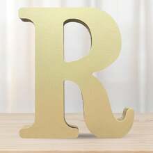 1 sản phẩm trang trí bằng gỗ, thiết kế chữ cái, đồ thủ công trang trí nhà - Vàng - Xem 12