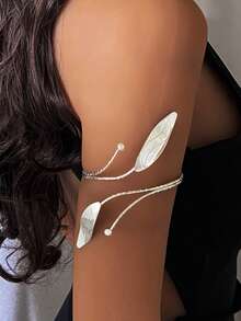 1pc Multi Pattern Optional Women's Armband, Butterfly, Flower, Snake Shaped, Hollow Opening Armband, Suitable For Daily Wear And Vacation Wear