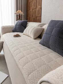 1件现代简约风格纯色沙发垫亲肤布艺加厚沙发套四季通用防滑防宠物防脏沙发罩适用于客厅卧室房间装饰高级感居家沙发套沙发罩客厅装饰