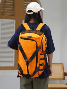 1pcOver Night Holiday Luggage Travel Duffel Bag, Large Capacity Waterproof Gym Bag, Weekend Carry-On Handbag With Dry And Wet Separation, Casual Multifunctional Portable Shoulder Bag With Shoes Compartment For Business, Vacation, Outdoor - Multicolor - View 5