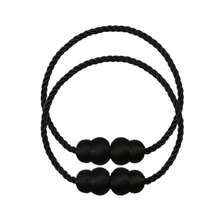 2 件强力磁性窗帘绑带，手工编织侧绳窗帘绑带，独特优雅的装饰窗帘架，适用于家庭、办公室和户外窗户