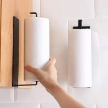 1pc Paper Towel Holder - Wall Mount Adhesive Rust-Proof Paper Roll Dispenser, Upgraded Aluminum Alloy Kitchen Roll Dispenser For Cabinet Underneath, Lighter But Sturdier Than Stainless Steel, Suitable For Kitchen, Bathroom, Garage, RV