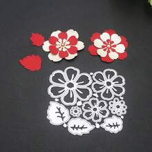 1 Peça Molde de Corte de Metal em Formato de Pétalas de Flor, Estêncil para Scrapbooking, DIY, Álbum, Carimbo, Papel, Cartão, Decoração em Relevo, Artesanato - Prata - Visão 7