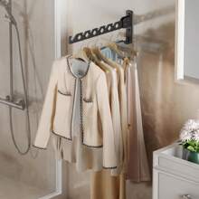 1 pièce Étendoir mural pliable, support de lavage mural, rack mural pour vêtements pour buanderie, cintre à vêtements d'intérieur, parfait pour les petits espaces