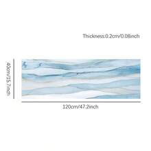 1 pezzo Tappetino mouse da gioco extra large esteso, antiscivolo, con design a strisce di marmo, tappetino da scrivania durevole, adatto per eSport, computer e ufficio, tavolo da pranzo, isola di cucina