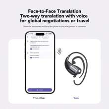Miniso XP7 OWS Translation Wireless Earbuds AI Real Time Face-To-Face Bidirectional Simultaneous Interpretation Wireless Earphones Support Over 150 Languages Translation Headphones Support Playing Music Phone Calls Headphones Earbuds
