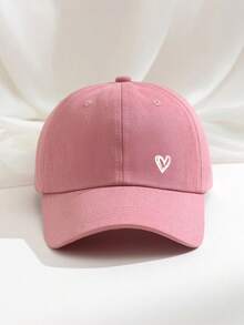 1 件心形印花棒球帽，透气可调节户外棒球帽，女士高尔夫太阳帽，男士时尚弧形帽檐太阳帽，男女通用 Y2K 太阳帽