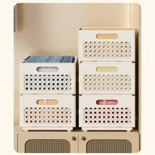 1pc Expandable & Stackable Drawer Organizer Box, High Capacity Storage For Underwear, Socks, Clothing, Pants, Dresses, Shoes, Boots, Jeans In Bedroom