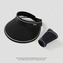 Women's Wide Brim Summer Hat, Foldable Sun Protection Golf Visor, Travel Beach Straw Sun Cap - Multicolor - View 5