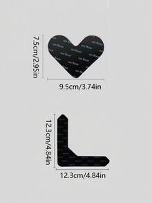 1/4/8/12 Pcs Black PU Heart-Shaped Carpet Anti-Slip Stickers Washable Nano Traceless Fixed Stickers Double-Sided Adhesive Can Be Used For Stair Mats Bathroom Anti-Slip Mats Bedroom Living Room Floor Mat Clamp Universal Stickers Fixed Stickers Removable And Washable