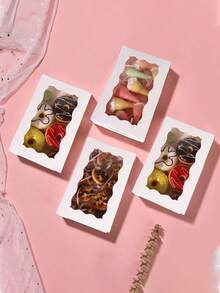 10/20 件/1 件 - 饼干盒糕点带透明窗口 7 X 4.3 x 1.5 英寸卡夫烘焙优质礼品盒容器适用于甜点、婚礼、派对、圣诞节、生日（粉色） - 彩色 - 查看 9