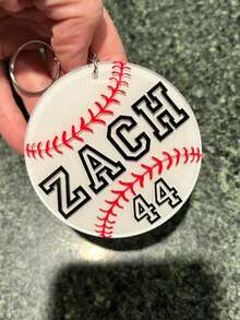 Baseball Keychain, Personalized Baseball Gift, Team Gift, Baseball Bag Tag, Valentine's Day Gift, Gift For Her, Gift For Him, Gift For Mom, Gift For Friend, Home Decor, Decorations, Personalized Gift, Custom Gift - Multicolor - View 5