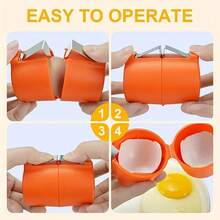 1pc/3pcs Convenient High-Quality Egg Cracker & Separator Tool, Keeps Hands Clean, Egg White & Yolk Separator, Kitchen Gadget - Multicolor - View 5