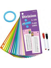 可重复使用的数学加减乘除练习册，配有可擦除工具，适用于学校数学培训教科书的学习抽认卡